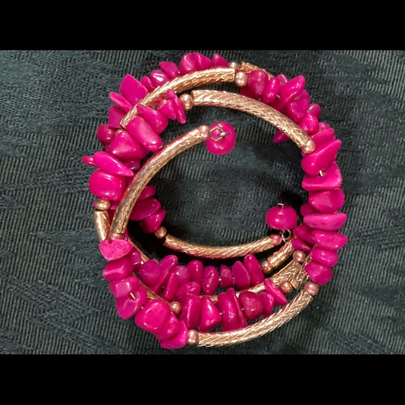 Lot of Multi glass beaded and stone wrap bracelets - Picture 2 of 8